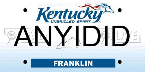 ANYIDID Kentucky License Plate