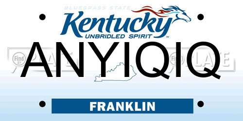 ANYIQIQ Kentucky License Plate