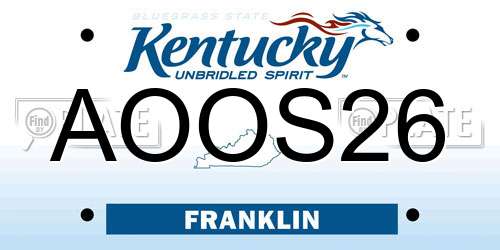 AOOS26 Kentucky License Plate