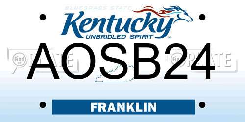 AOSB24 Kentucky License Plate