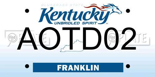 AOTD02 Kentucky License Plate