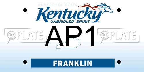 AP1 Kentucky License Plate