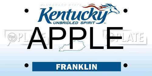 APPLE Kentucky License Plate