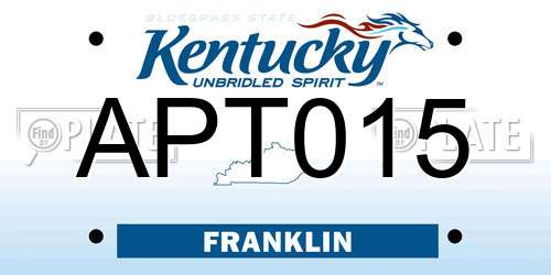 APT015 Kentucky License Plate