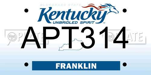 APT314 Kentucky License Plate