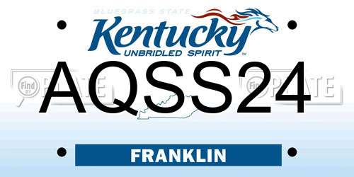 AQSS24 Kentucky License Plate