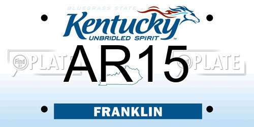 AR15 Kentucky License Plate