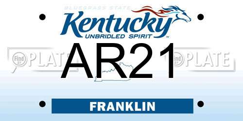 AR21 Kentucky License Plate