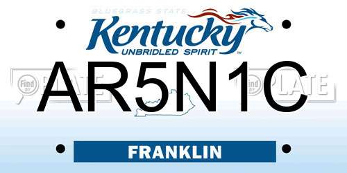 AR5N1C Kentucky License Plate