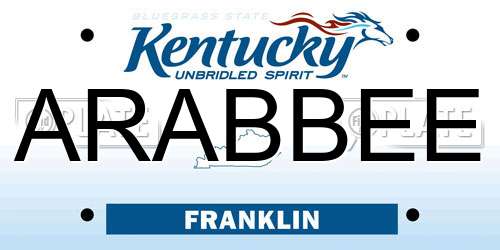ARABBEE Kentucky License Plate