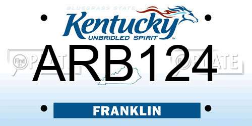 ARB124 Kentucky License Plate