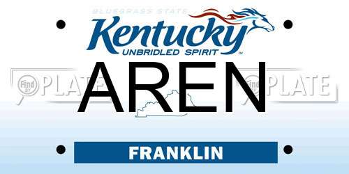AREN Kentucky License Plate