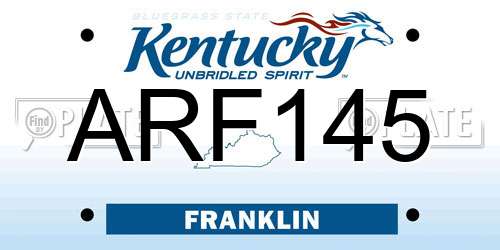 ARF145 Kentucky License Plate