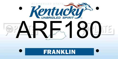 ARF180 Kentucky License Plate