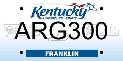 ARG300 Kentucky License Plate