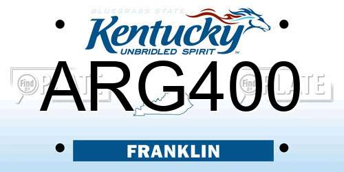 ARG400 Kentucky License Plate