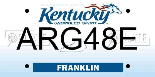 ARG48E Kentucky License Plate