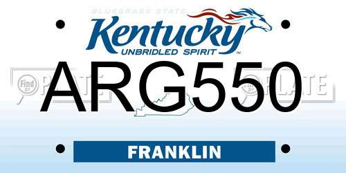 ARG550 Kentucky License Plate