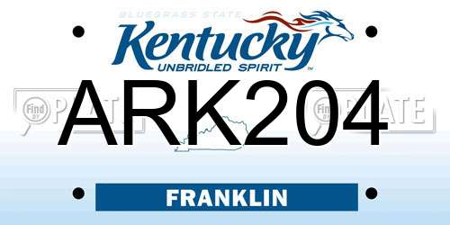 ARK204 Kentucky License Plate