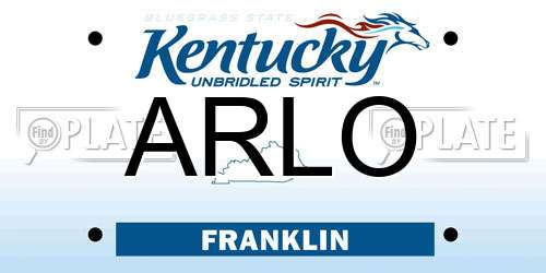ARLO Kentucky License Plate