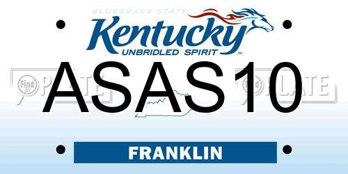 ASAS10 Kentucky License Plate
