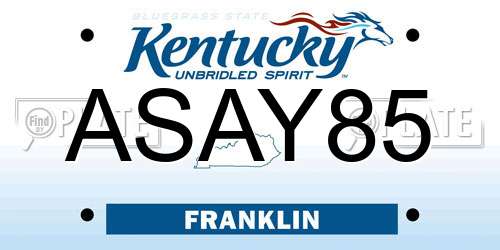 ASAY85 Kentucky License Plate