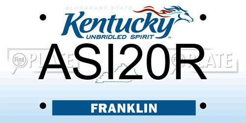 ASI20R Kentucky License Plate