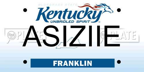 ASIZIIE Kentucky License Plate