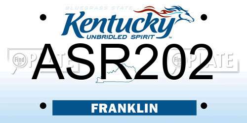 ASR202 Kentucky License Plate