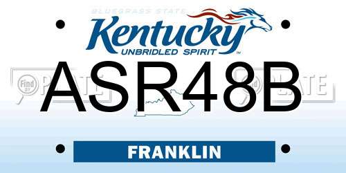 ASR48B Kentucky License Plate