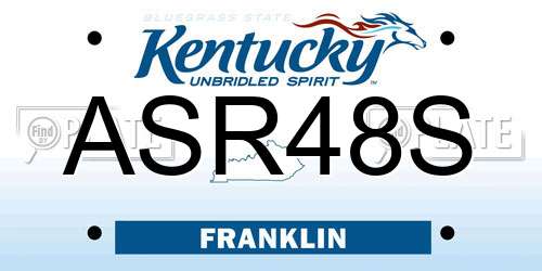ASR48S Kentucky License Plate