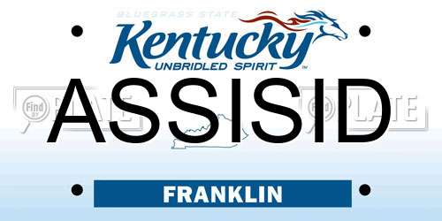 ASSISID Kentucky License Plate