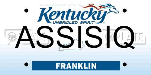 ASSISIQ Kentucky License Plate