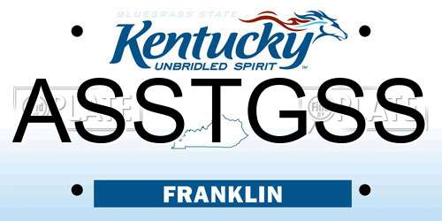 ASSTGSS Kentucky License Plate