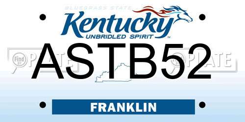 ASTB52 Kentucky License Plate