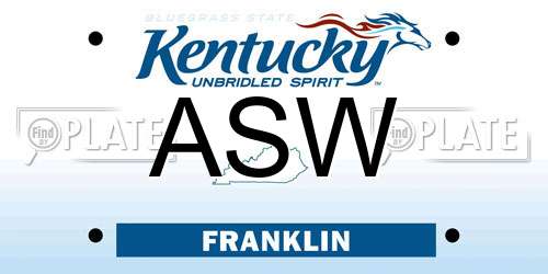 ASW Kentucky License Plate
