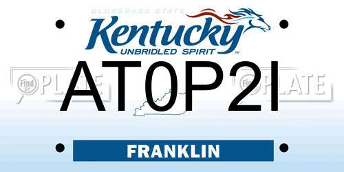 AT0P2I Kentucky License Plate