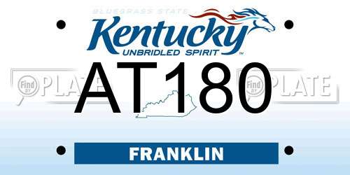AT180 Kentucky License Plate