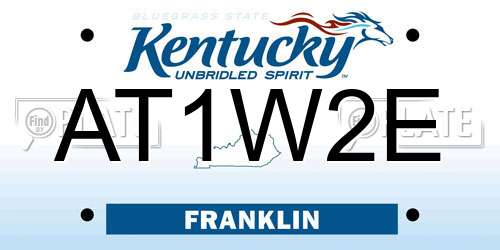 AT1W2E Kentucky License Plate