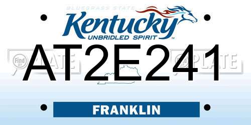 AT2E241 Kentucky License Plate