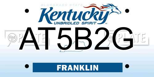 AT5B2G Kentucky License Plate