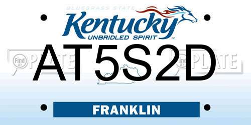 AT5S2D Kentucky License Plate
