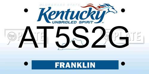 AT5S2G Kentucky License Plate