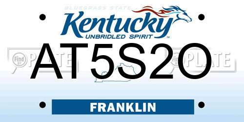 AT5S2O Kentucky License Plate