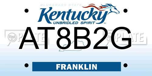 AT8B2G Kentucky License Plate