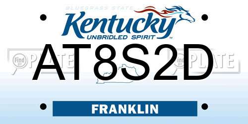 AT8S2D Kentucky License Plate