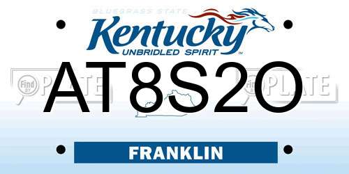 AT8S2O Kentucky License Plate