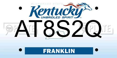 AT8S2Q Kentucky License Plate