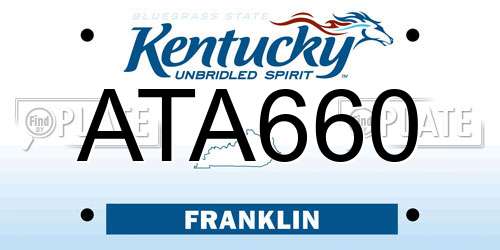 ATA660 Kentucky License Plate