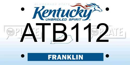ATB112 Kentucky License Plate